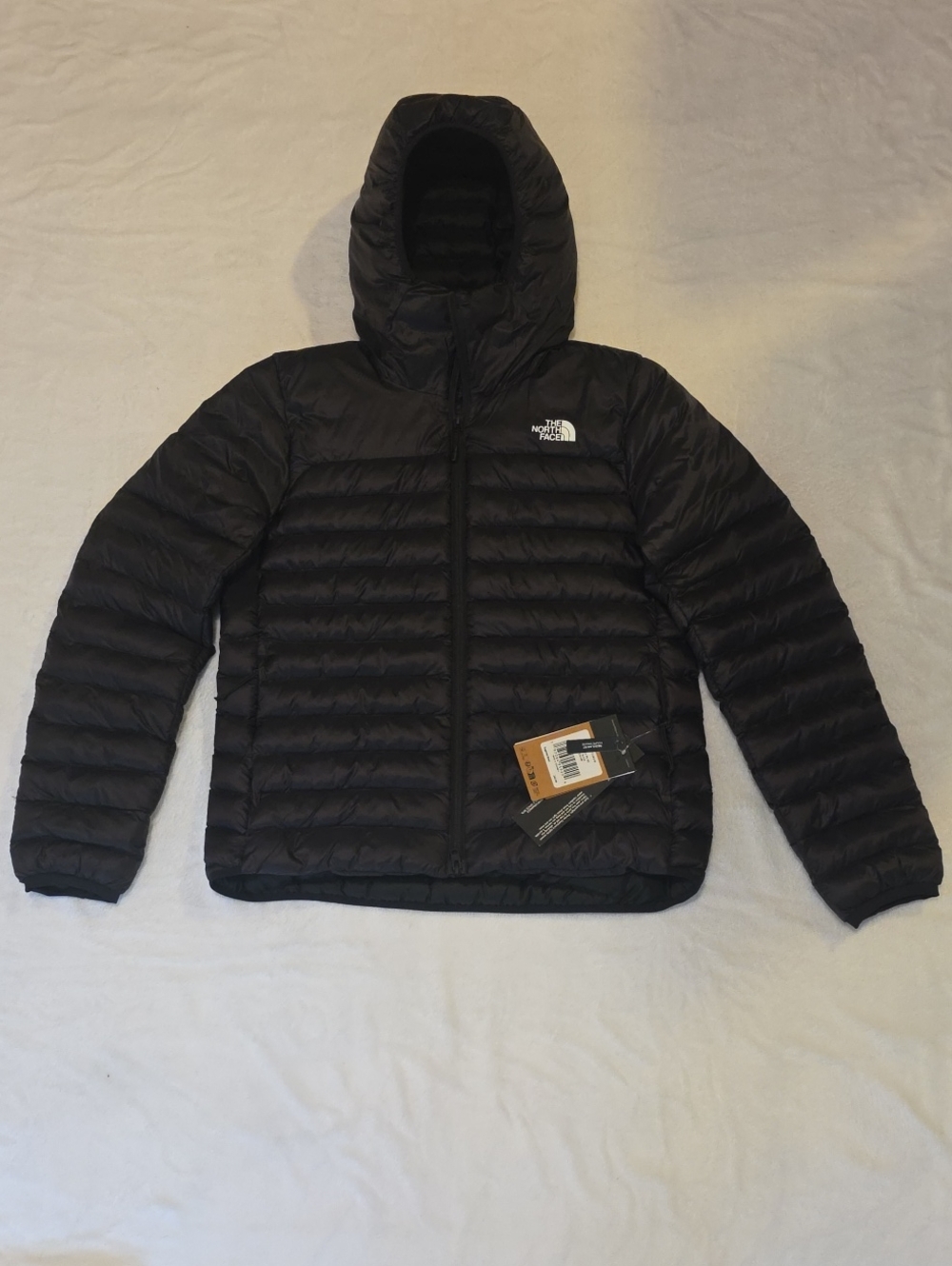 The North Face Women Black Down Hooded Jacket